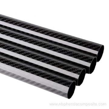 Twill weave 25mm glossy carbon fiber tube pipe